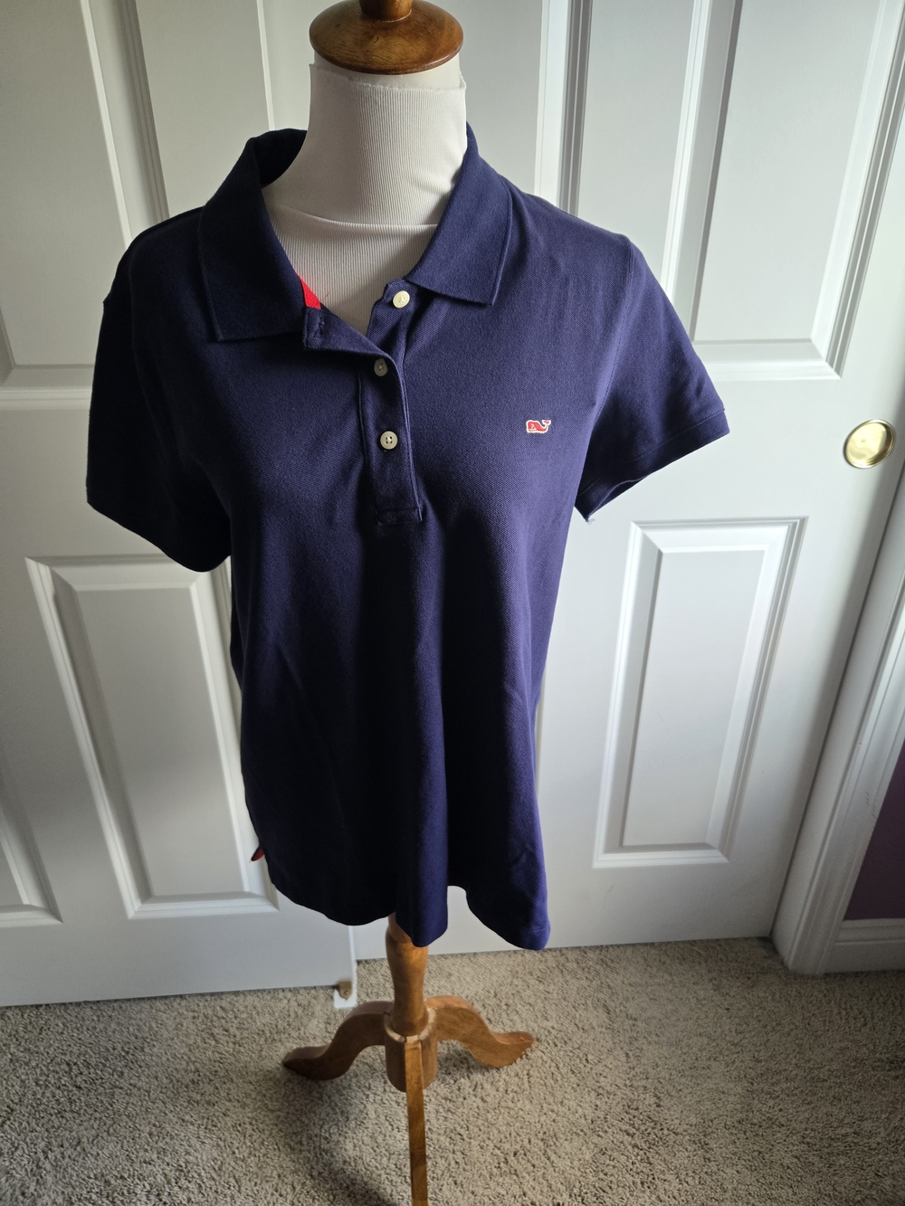 NWT - Vineyard Vines X Target  Navy Polo with Red Whale Accent - Large
